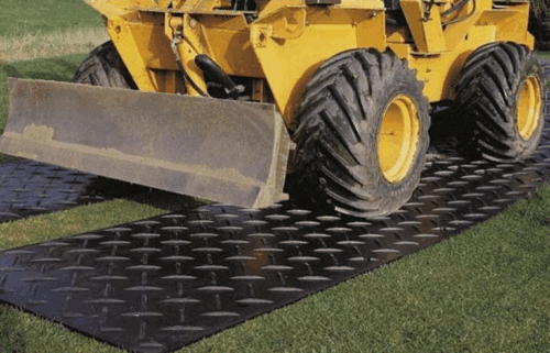Protrack HDPE in use with yellow tractor moving on it